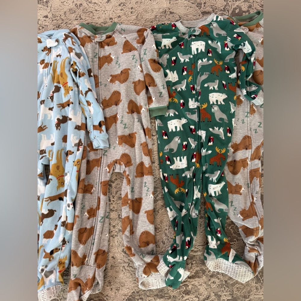 Child of Mine fleece onesie pajamas.